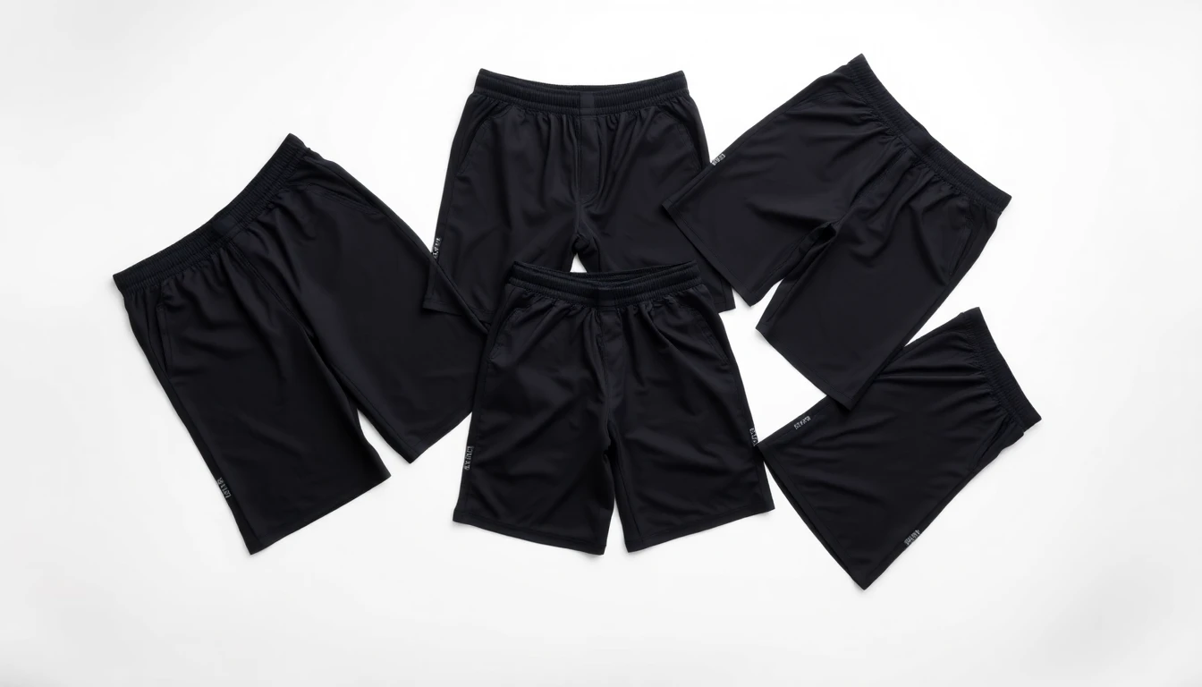 5 Pack Athletic Gym Mens Shorts - Workout Black Quick Dry Basketball Shorts with Pockets for Running Casual Activewear