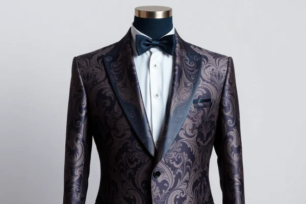 COOFANDY Mens Floral Tuxedo Jacket Paisley Shawl Lapel Suit Blazer Jacket for Dinner,Prom,Wedding