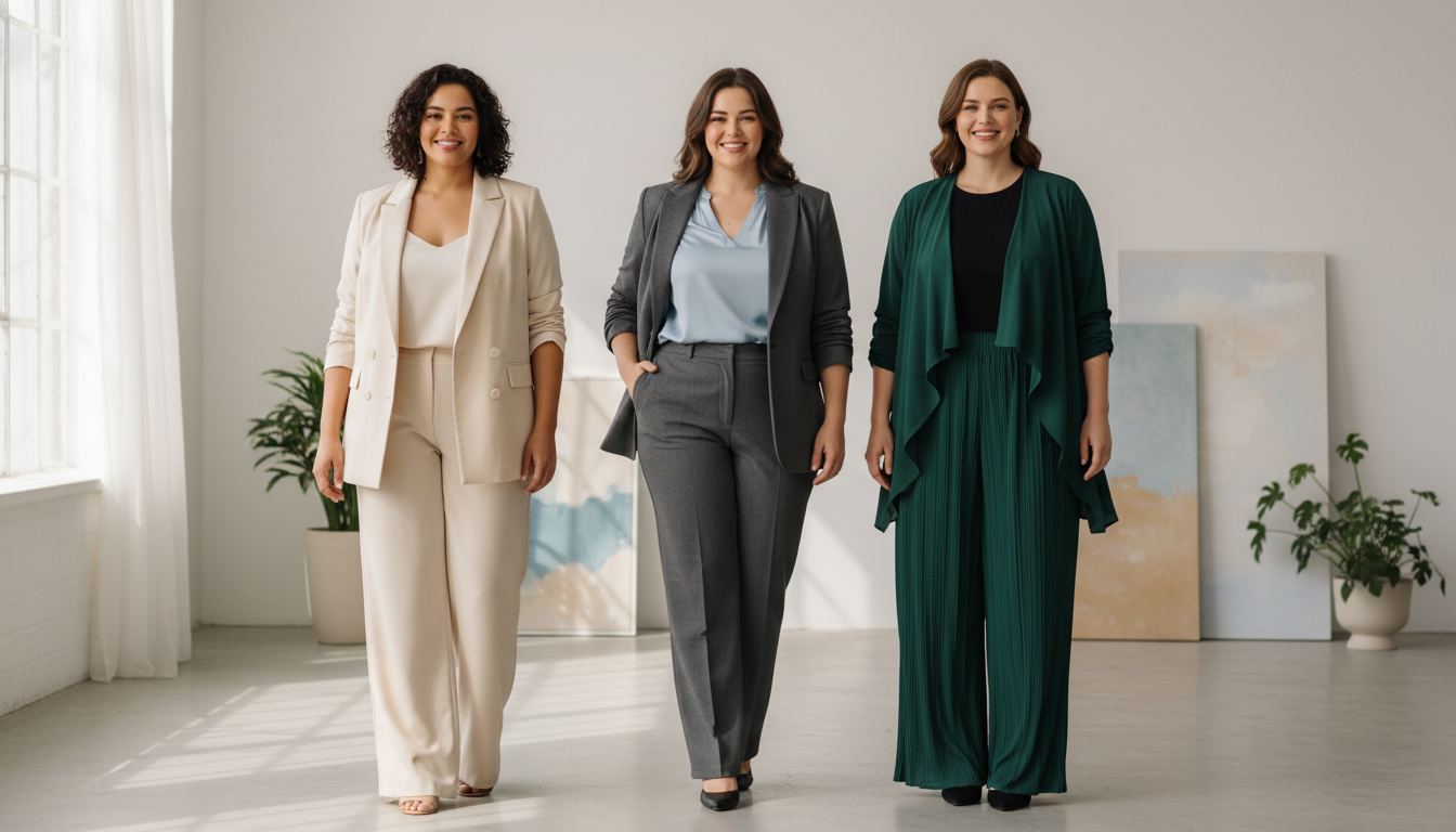 plus size dress pant suits for women
