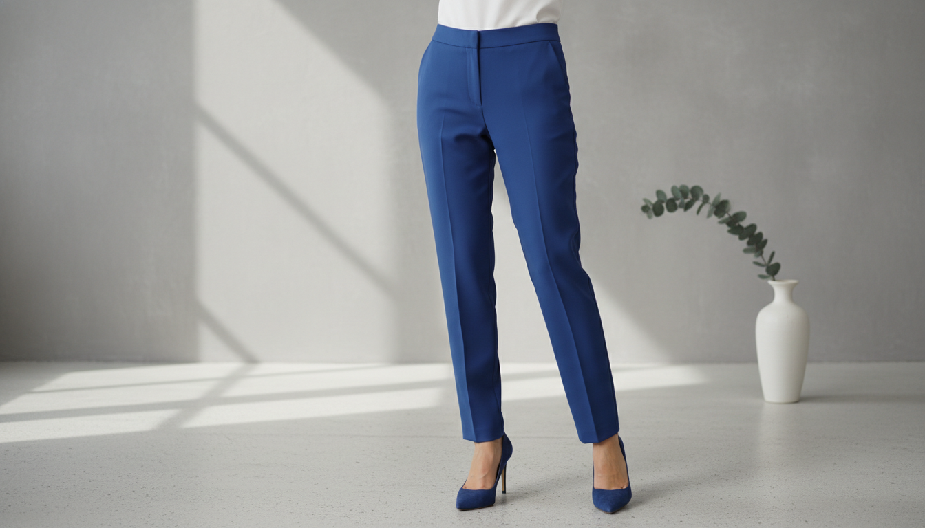 women royal blue dress pants