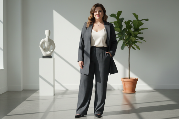 women's plus size dress pants suits