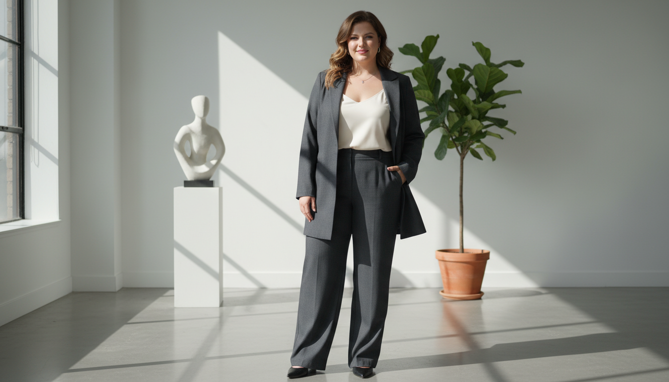 women's plus size dress pants suits