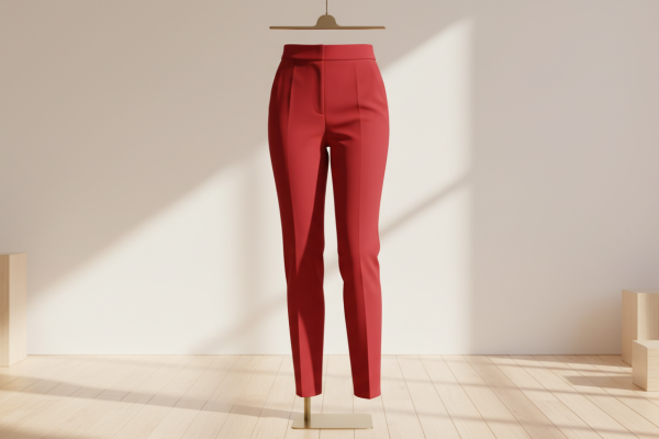 women's red dress pants