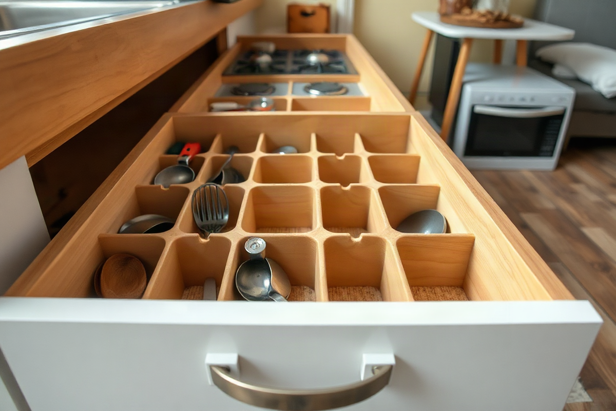 How to Organize Small Kitchen Cabinets and Drawers Without Wasting Space